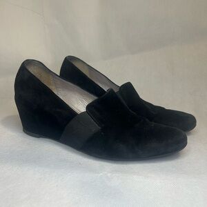 Aquatalia Paige saccheto suede leather wedges